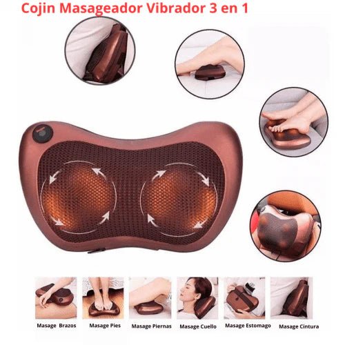 Masajeador de Cuello Eléctrico con Calor - Almohada Cervical Portátil - Tienda Online