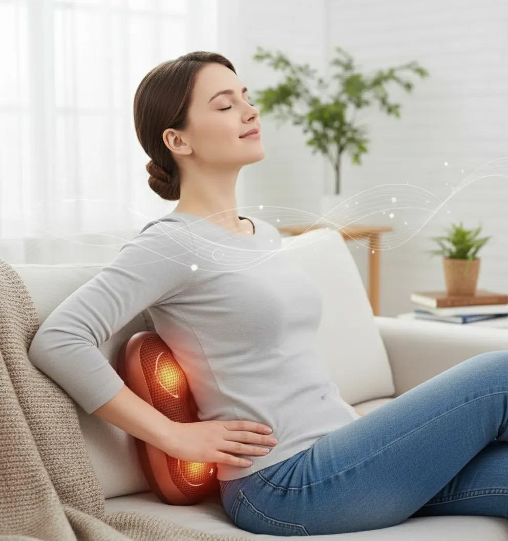 Masajeador de Cuello Eléctrico con Calor - Almohada Cervical Portátil - Tienda Online