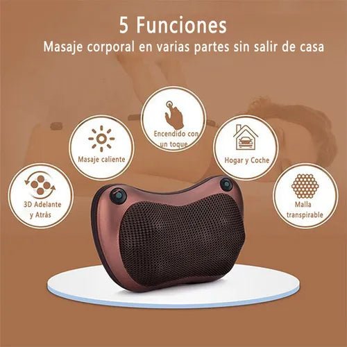 Masajeador de Cuello Eléctrico con Calor - Almohada Cervical Portátil - Tienda Online