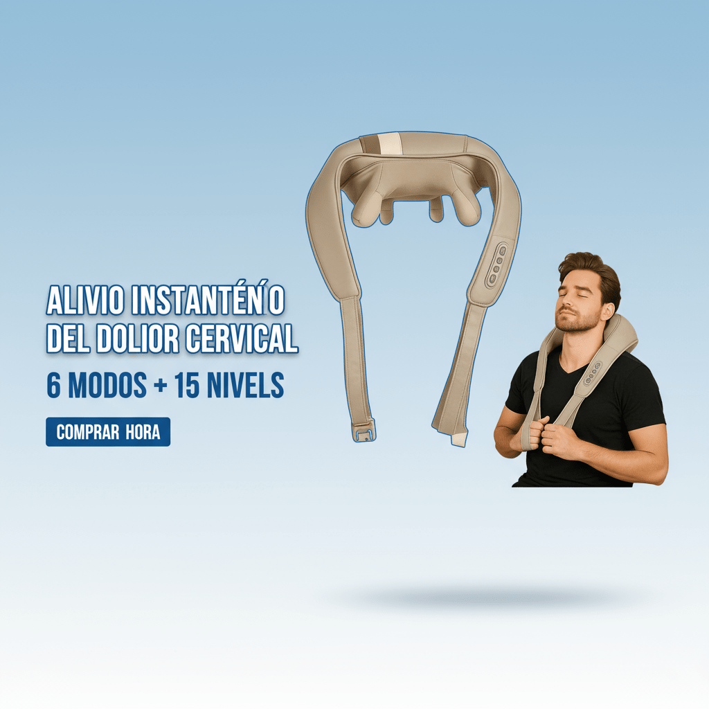 Masajeador de Cuello Eléctrico Inteligente - Alivio Instantáneo del Dolor Cervical y Estrés - Tienda Online