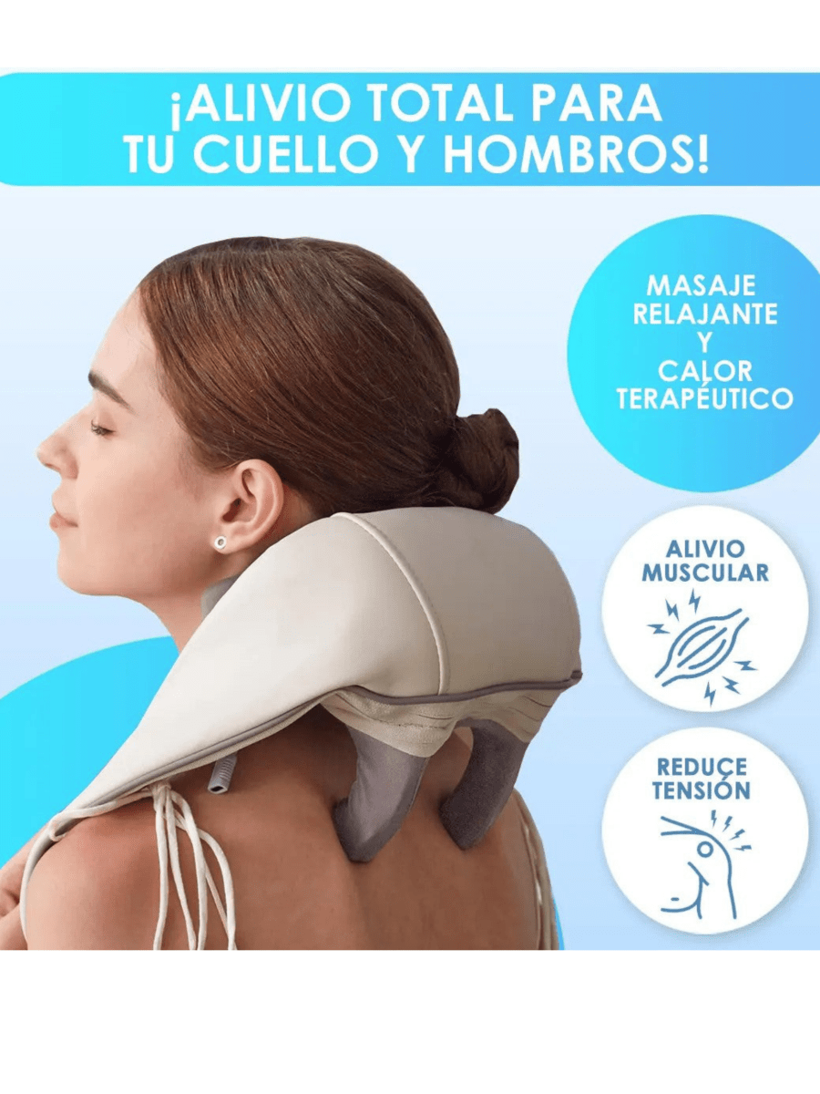 Masajeador de Cuello Eléctrico Inteligente - Alivio Instantáneo del Dolor Cervical y Estrés - Tienda Online