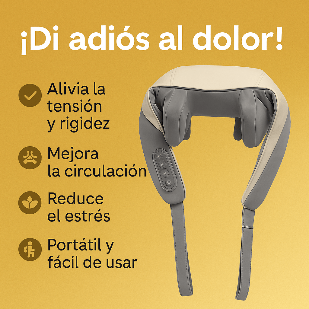 Masajeador de Cuello Eléctrico Inteligente - Alivio Instantáneo del Dolor Cervical y Estrés - Tienda Online